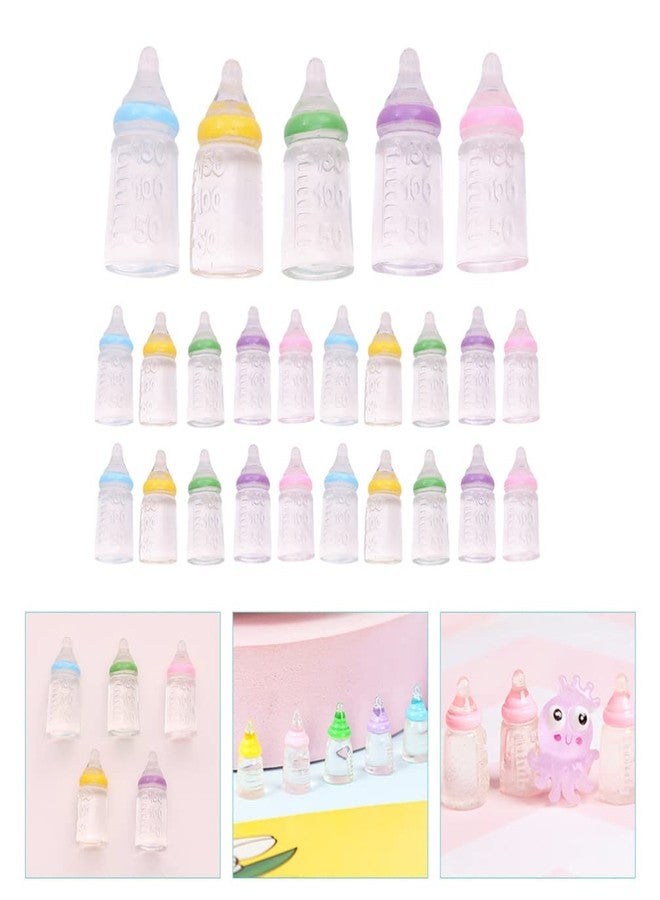 Toddmomy 30pcs Miniature Baby Bottle Baby Shower Favors Mini Plastic Baby Bottle Candy Bottle Boy Girl Newborn Baby Baptism Birthday Party Decor - Image 4